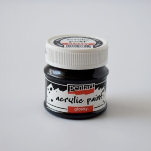 Pentart fényes akril festék - 50 ml - fekete