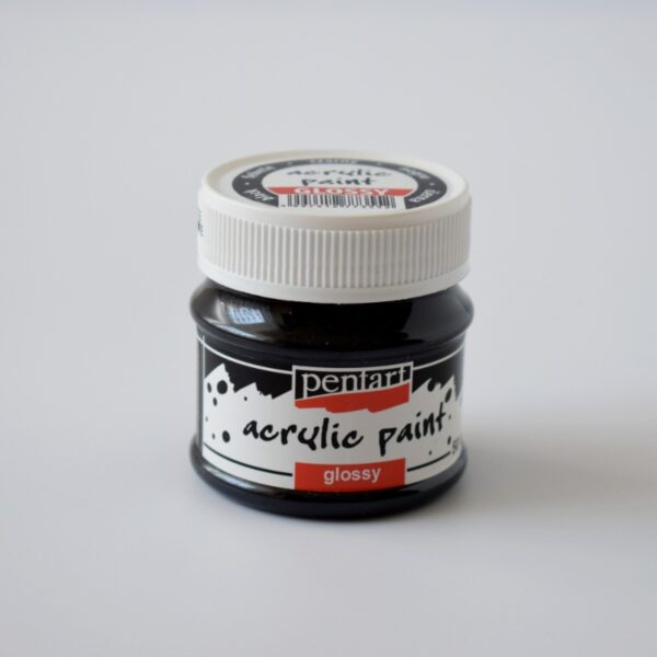 Pentart fényes akril festék - 50 ml - fekete