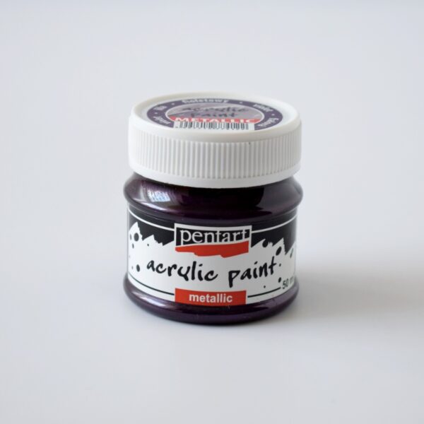 Pentart metál akril festék - 50 ml - lila