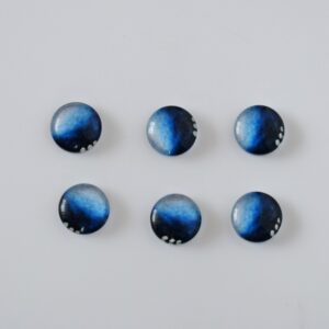 6 db, 12 mm-es, színátmenetes ékszerkő - kék