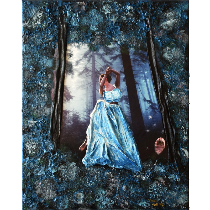 Domborműves kép Paverpol technikával - Éjféli tánc