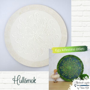 Ø40 cm-es, festenivaló, domborműves alap – Mandala – Hullámok