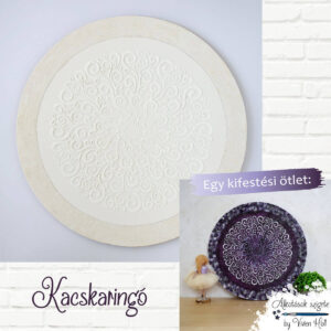 Ø40 cm-es, festenivaló, domborműves alap – Mandala – Kacskaringó