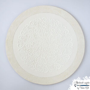 Ø40 cm-es, festenivaló, domborműves alap – Mandala – Kacskaringó