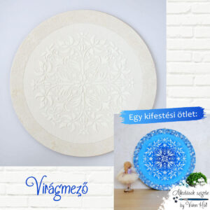 Ø40 cm-es, festenivaló, domborműves alap – Mandala – Virágmező