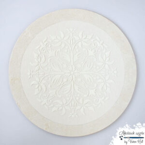 Ø40 cm-es, festenivaló, domborműves alap – Mandala – Virágmező