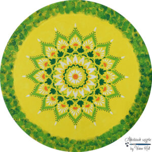 Mandala - Fehér csipkevirág, Ø 40 cm