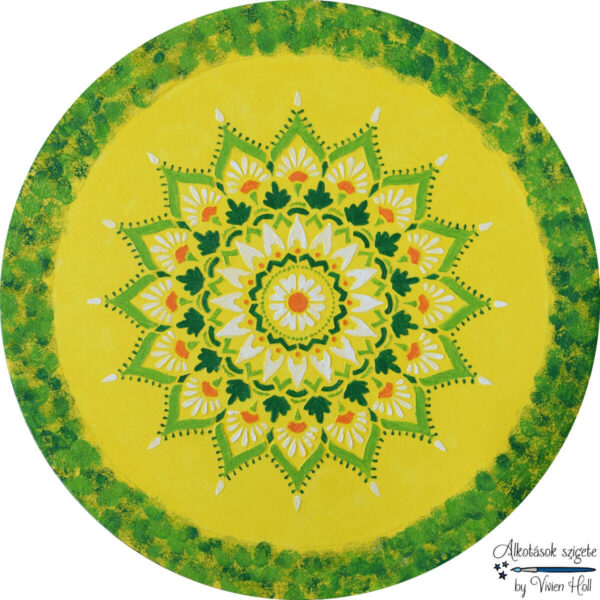 Mandala - Fehér csipkevirág, Ø 40 cm