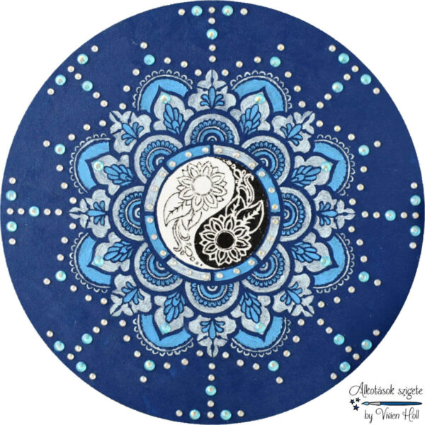 Mandala - Kék egyensúly, Ø 40 cm