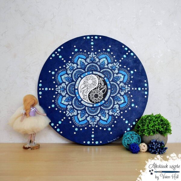 Mandala - Kék egyensúly, Ø 40 cm
