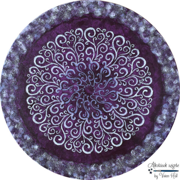 Mandala - Lila kacskaringó, Ø 40 cm