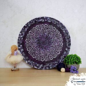 Mandala - Lila kacskaringó, Ø 40 cm