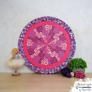 Mandala - Magenta kacskaringó, Ø 40 cm
