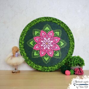 Mandala - Rózsaszín Virmetria, Ø 40 cm