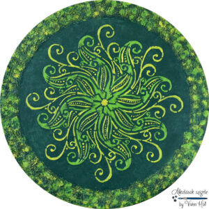Mandala - Zöld béke, Ø 40 cm