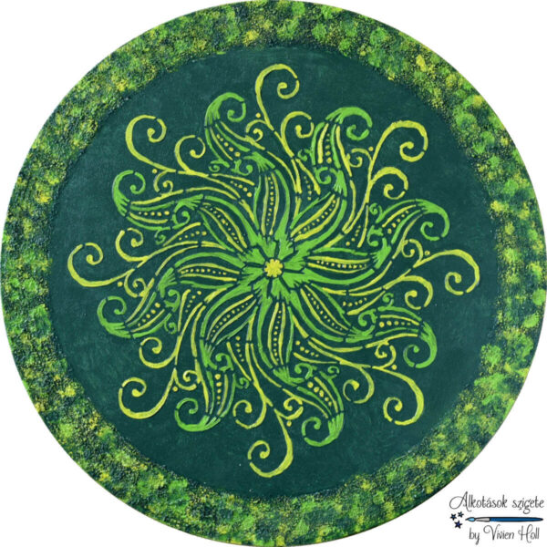 Mandala - Zöld béke, Ø 40 cm