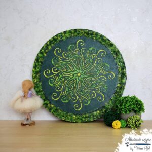 Mandala - Zöld béke, Ø 40 cm