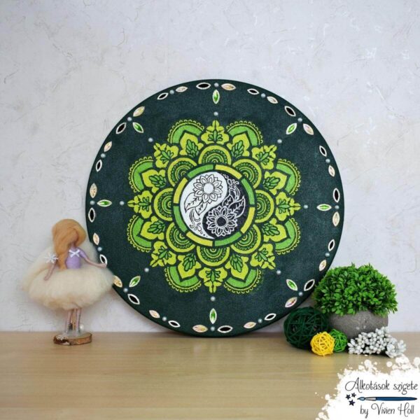 Mandala - Zöld egyensúly, Ø 40 cm