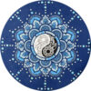 Mandala - Kék egyensúly, 40x40 cm