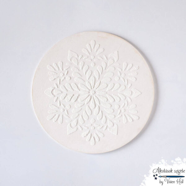 Festenivaló alap - Mandala - Csepp-pehely, 16 cm