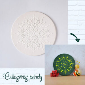 Festenivaló alap - Mandala - Csillagvirág pehely, 16 cm