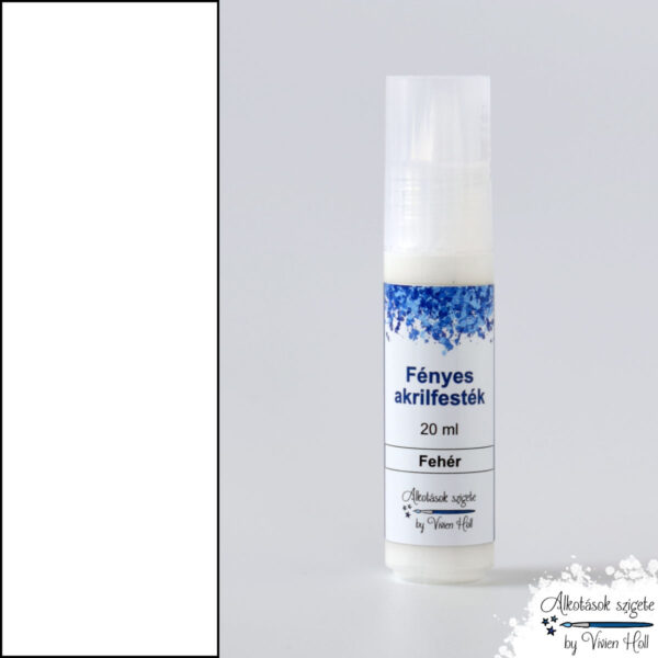 Fényes akril festék - 20 ml - fehér