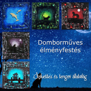 Domborműves élményfestés: Sziluettes és tengeri állatvilág