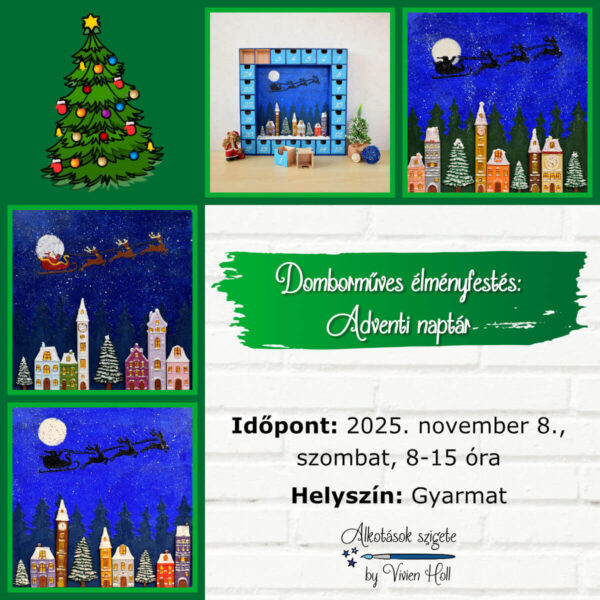 2025.11.08. Gyarmat – Domborműves élményfestés: Adventi naptár