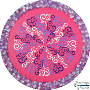 Mandala - Magenta kacskaringó, Ø 40 cm
