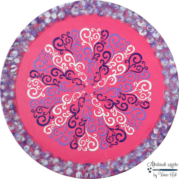 Mandala - Magenta kacskaringó, Ø 40 cm