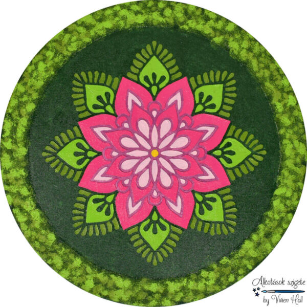 Mandala - Rózsaszín Virmetria, Ø 40 cm