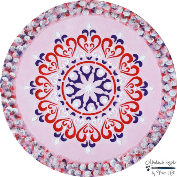 Mandala - Szívrengeteg, Ø 40 cm