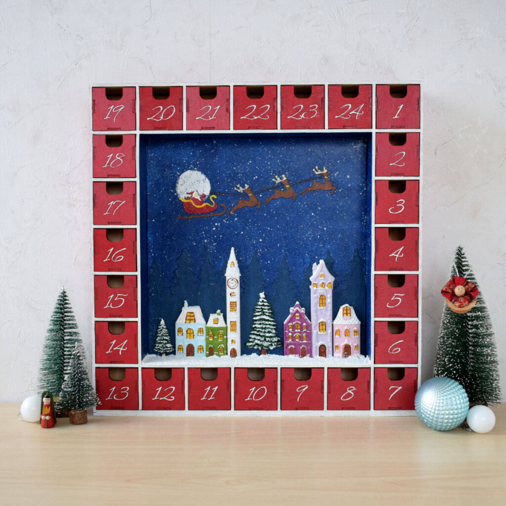 Adventi naptár - vörösbor-fehér