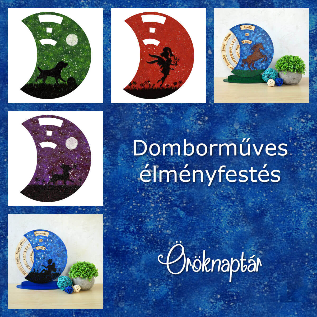 Domborműves élményfestés: Öröknaptár