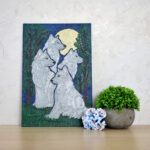 Farkaskölykök lombos fákkal