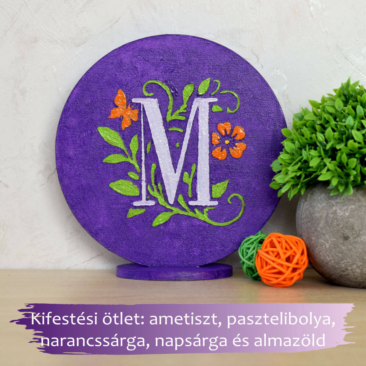 Kezdőbetű kifestési ötlet - M