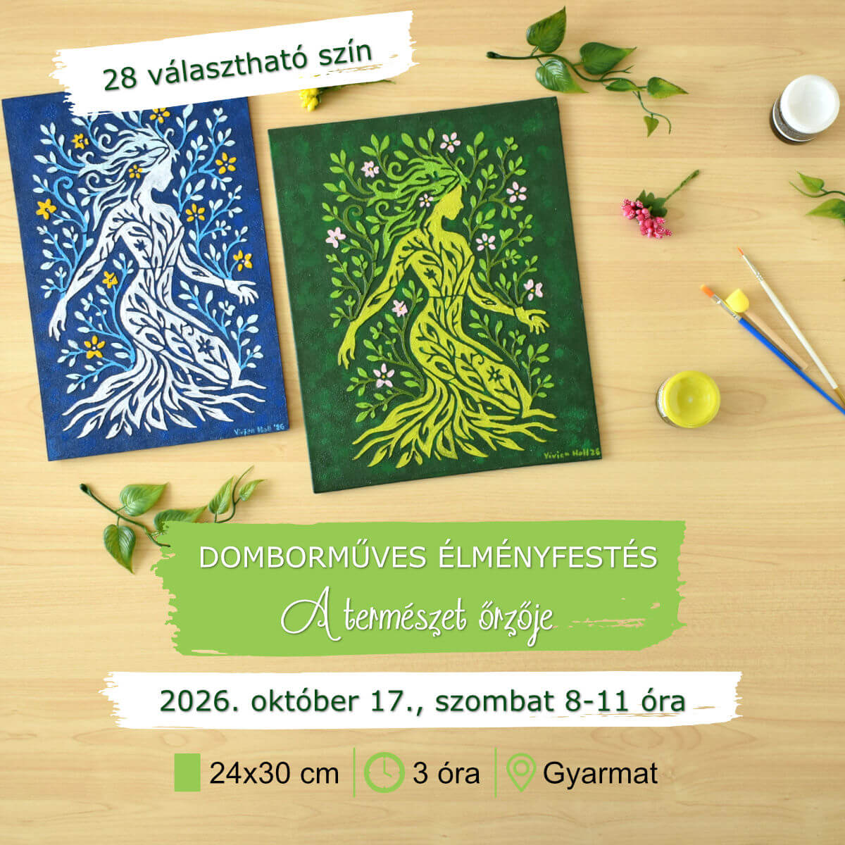 2026.10.17. 8-11 óra, Gyarmat – Domborműves élményfestés: A természet őrzője