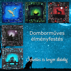 Domborműves élményfestés: Sziluettes és tengeri állatvilág